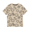 Bild in Galerie-Betrachter laden, Minymo "T-Shirt" mit Smileys - Oxford Tan
