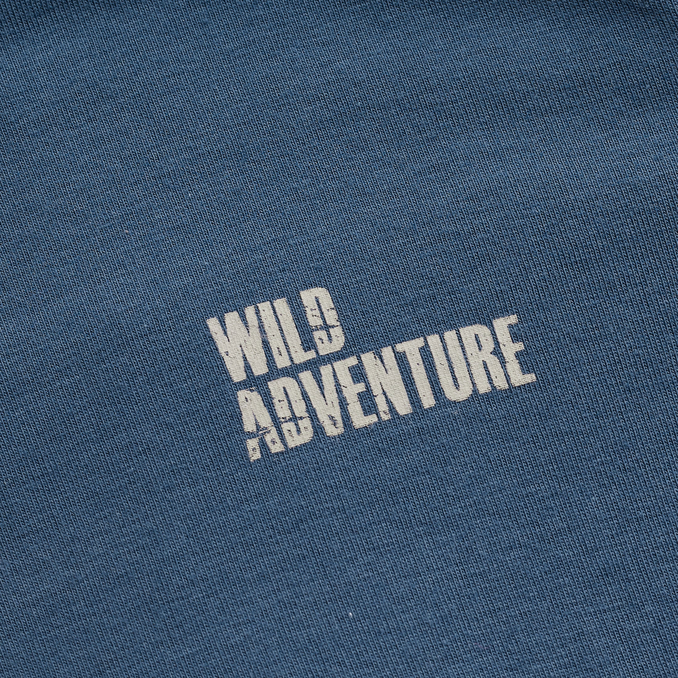 Minymo "T-Shirt langarm" mit Druck auf dem Rücken - Vintage Indigo