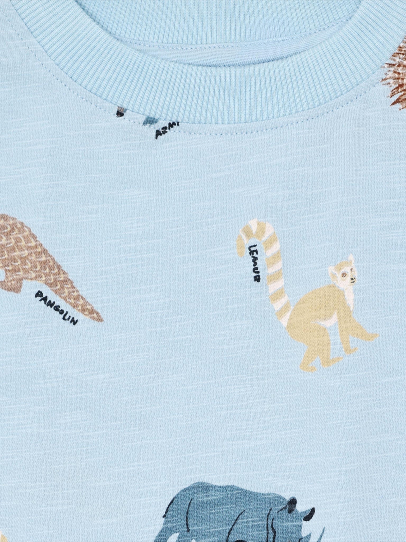 Minymo T-shirt mit einem Animal Print - Niagara Mist