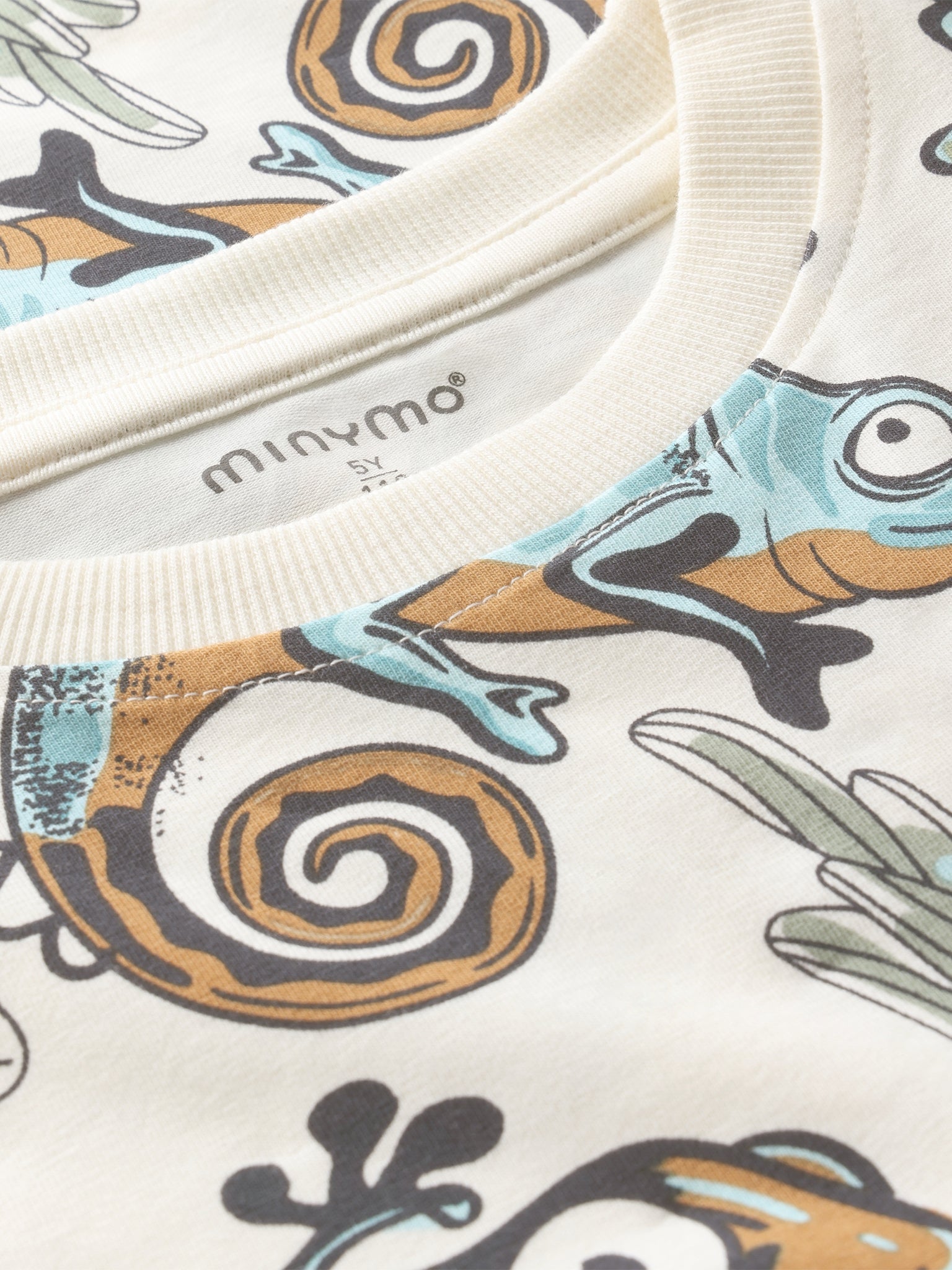 Minymo T-Shirt mit einem Allover Print - Vanilla Ice