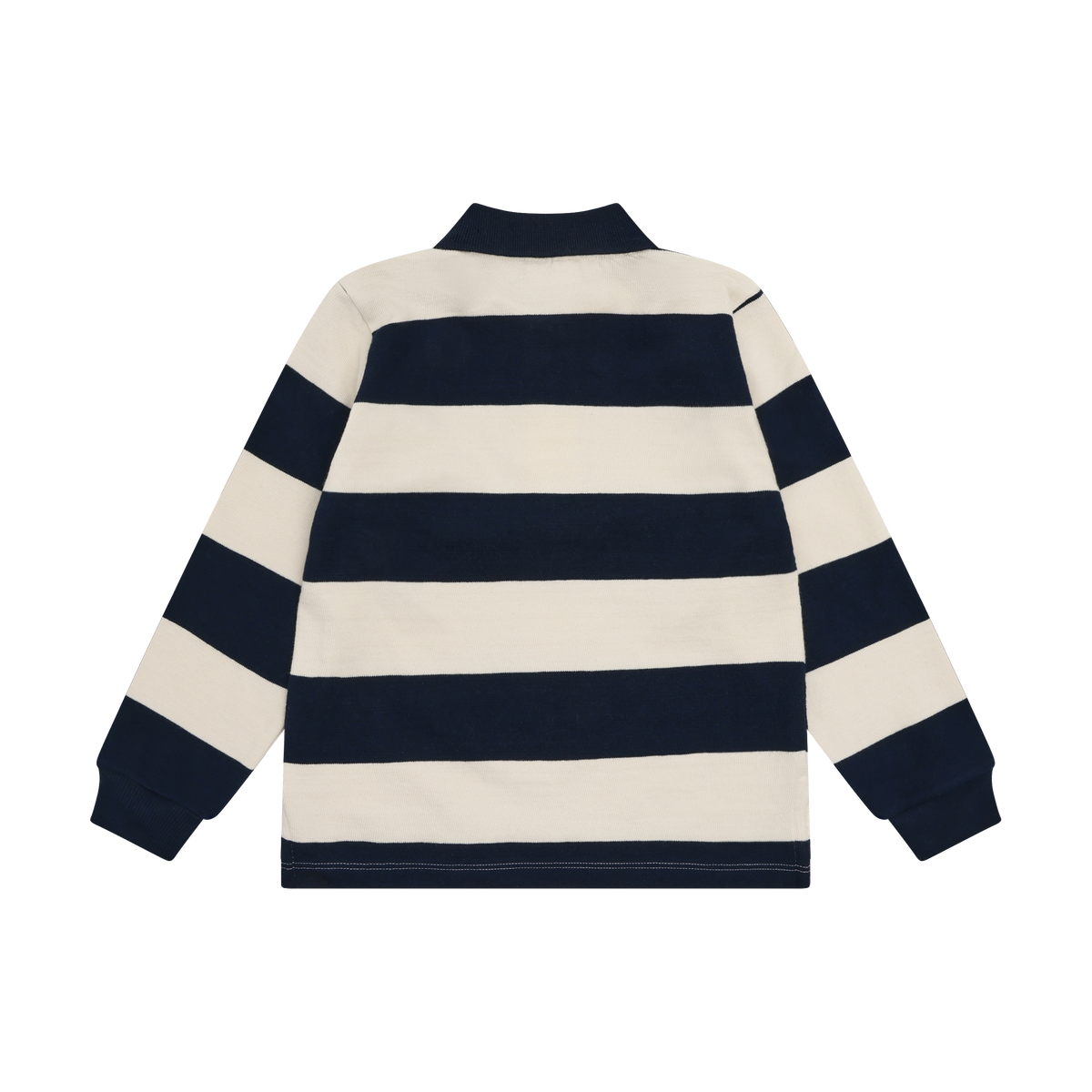 Minymo Poloshirt langarm, Blockstreifen - Dark Sapphire