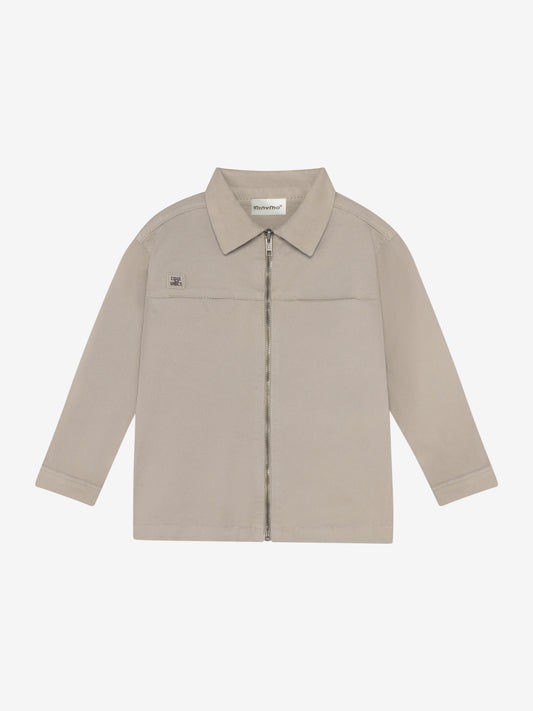 Minymo - Langarmhemd aus Twill - Feather Gray