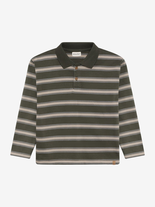 Minymo - Polo-T-Shirt LS Y/D - Beetle