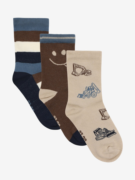 Minymo - 3er-Pack Socken - Feather Gray