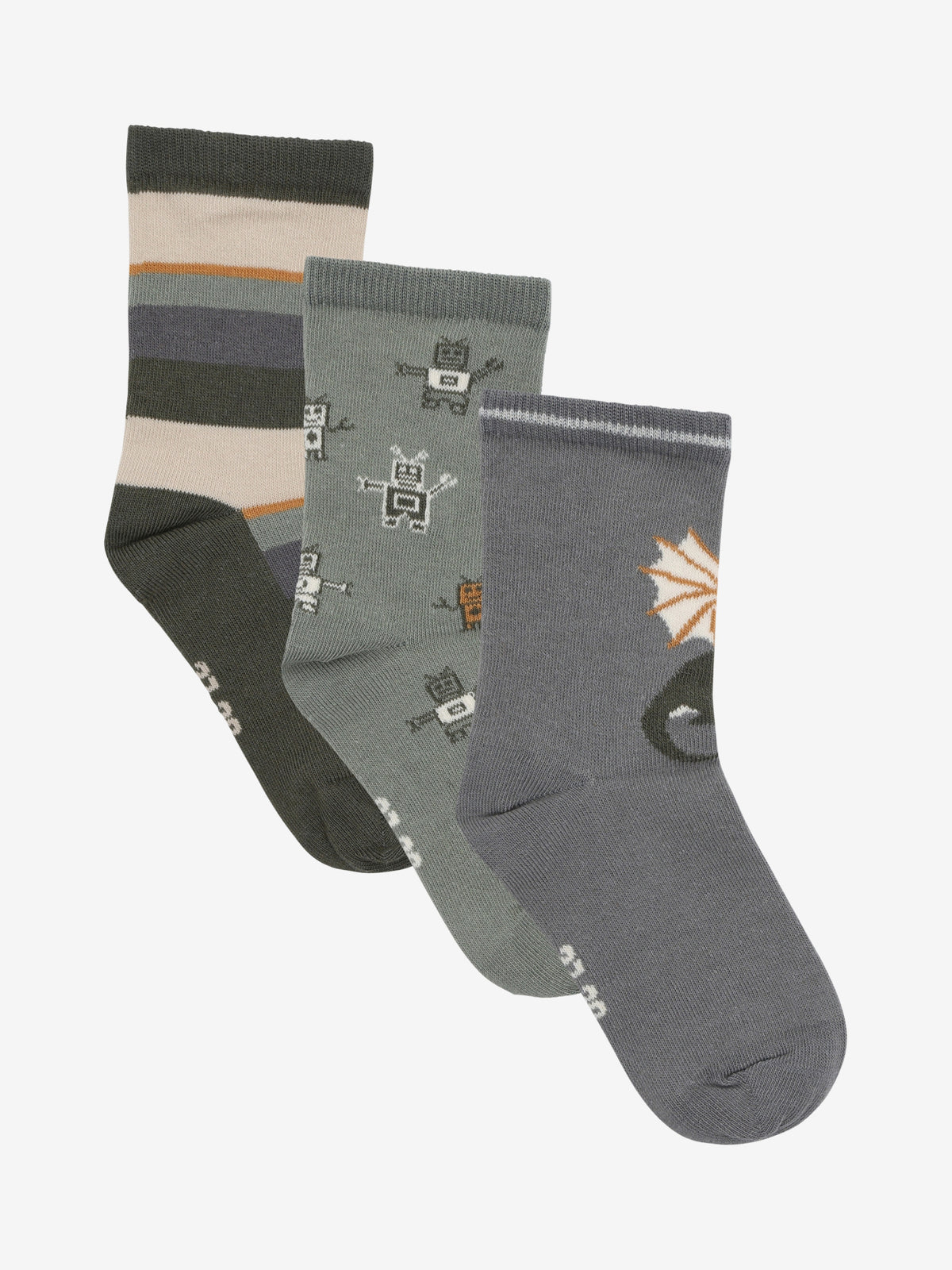 Minymo - 3er-Pack Socken - Shadow