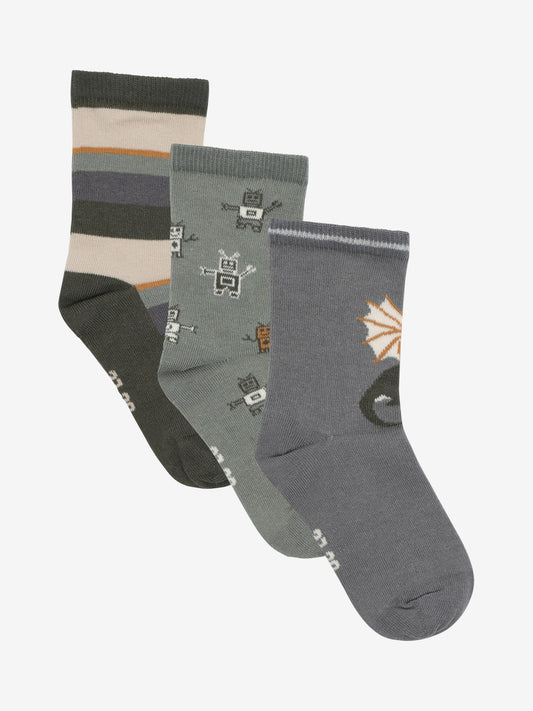 Minymo - 3er-Pack Socken - Shadow