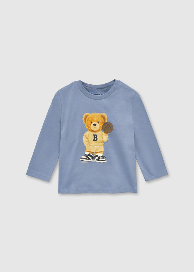 Mayoral "T-Shirt" langarm mit Bär - Blau