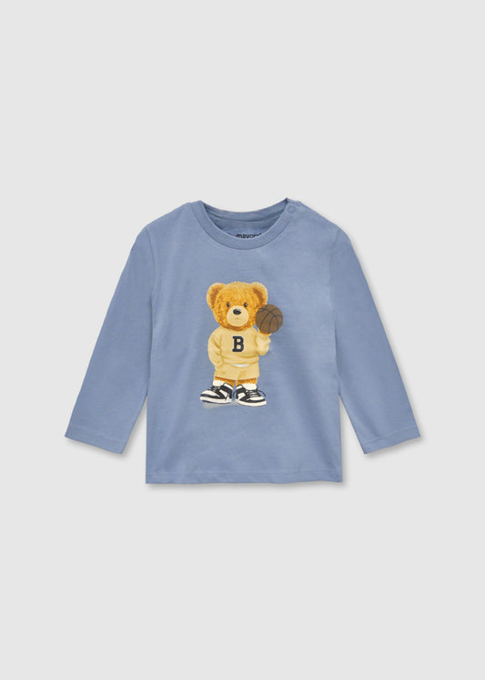 Mayoral "T-Shirt" langarm mit Bär - Blau