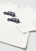 Bild in Galerie-Betrachter laden, Mayoral "T-Shirt langarm" mit Auto Applikation - Sahne Marine

