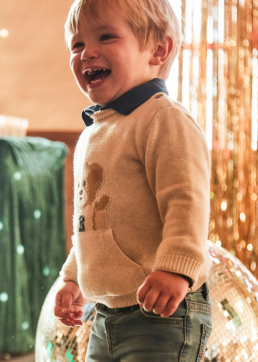 Mayoral "Pullover" mit Bärchen - Beige