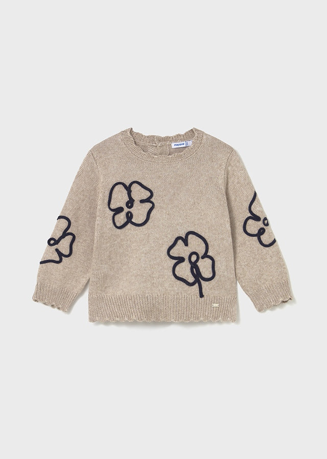 Mayoral "Pullover" mit Stickerei - Toffee