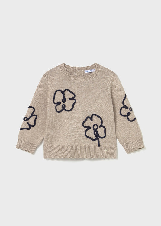 Mayoral "Pullover" mit Stickerei - Toffee