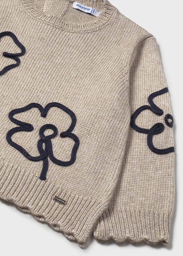 Mayoral "Pullover" mit Stickerei - Toffee