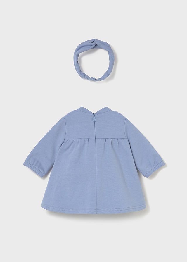 Mayoral "Kleid" Fell mit Täschchen und Stirnband - Dream Blue