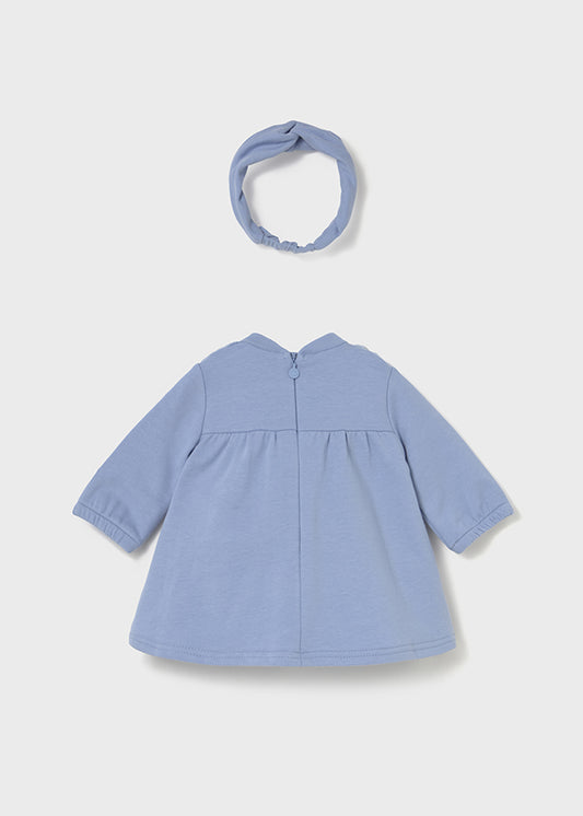 Mayoral "Kleid" Fell mit Täschchen und Stirnband - Dream Blue