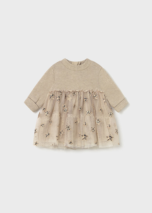 Mayoral "Kleid" mit Tüll - Beige