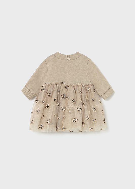 Mayoral "Kleid" mit Tüll - Beige