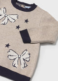 Bild in Galerie-Betrachter laden, Mayoral "Kleid" Jacquard mit Schleifen - Toffee
