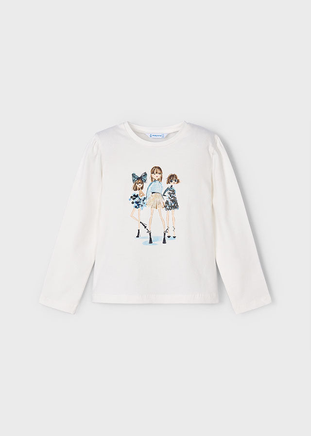 Mayoral "T-Shirt langarm" mit Druck - Nata Marin
