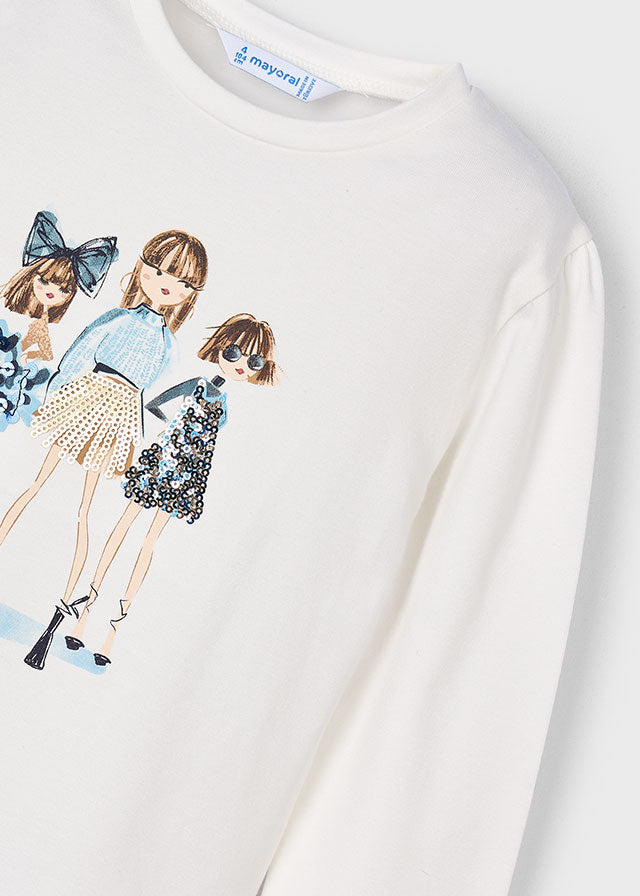 Mayoral "T-Shirt langarm" mit Druck - Nata Marin