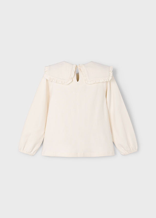 Mayoral "Bluse" mit Kragen und Stickerei - Macchiato