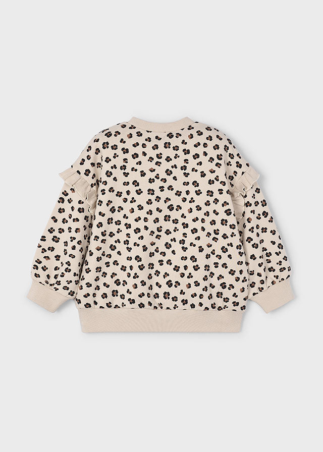 Mayoral "Sweatshirt" mit Volantärmel - Sand