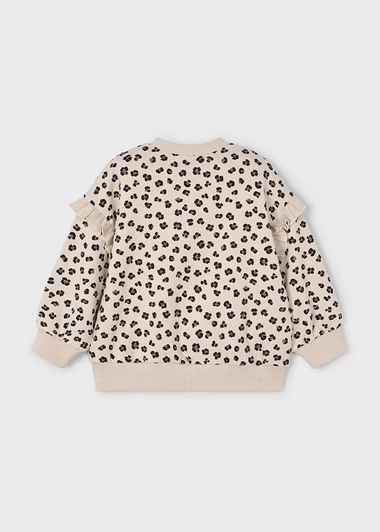 Mayoral "Sweatshirt" mit Volantärmel - Sand