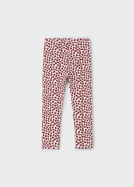 Mayoral "Leggings" mit Erdbeerherzchen - Mandel