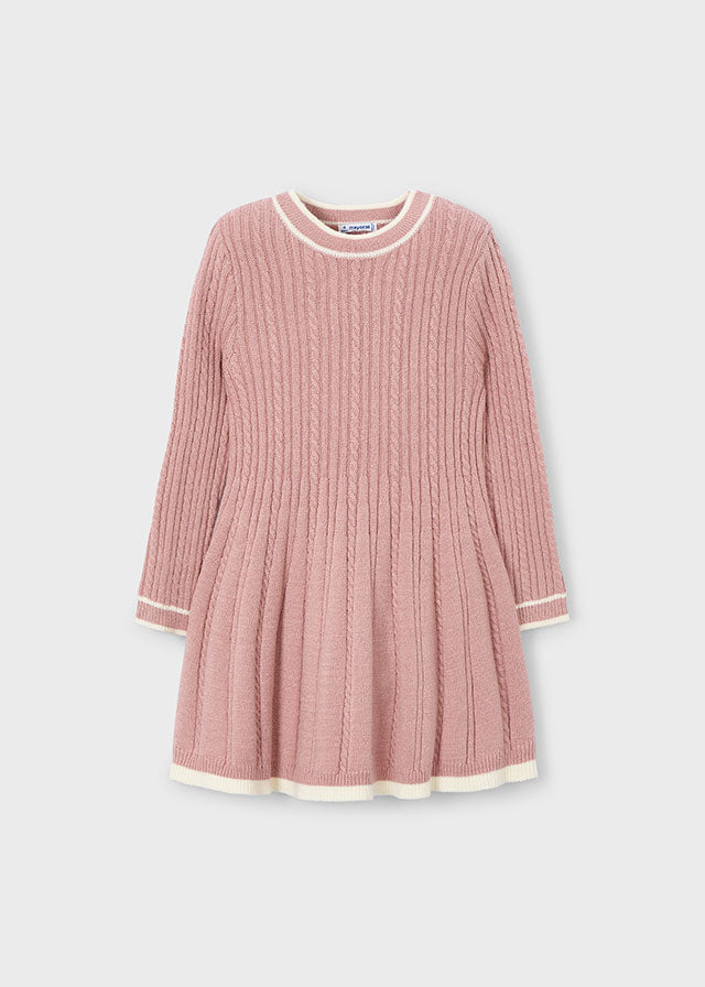 Mayoral "Strickkleid" Altrosa mit hellem Saum