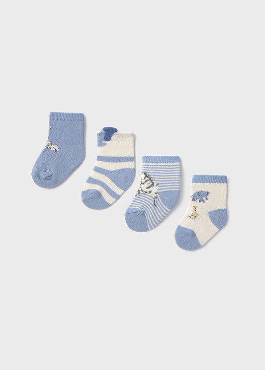 Mayoral "Söckchen" 4er Pack, gemustert - Blue Bell