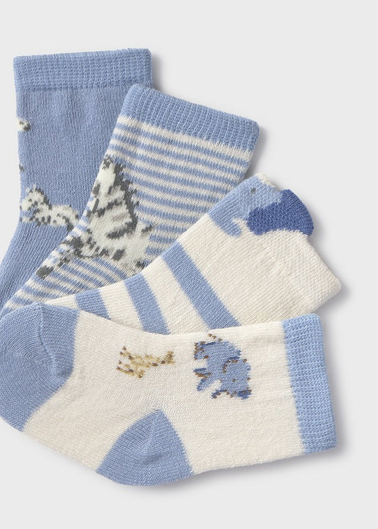 Mayoral "Söckchen" 4er Pack, gemustert - Blue Bell