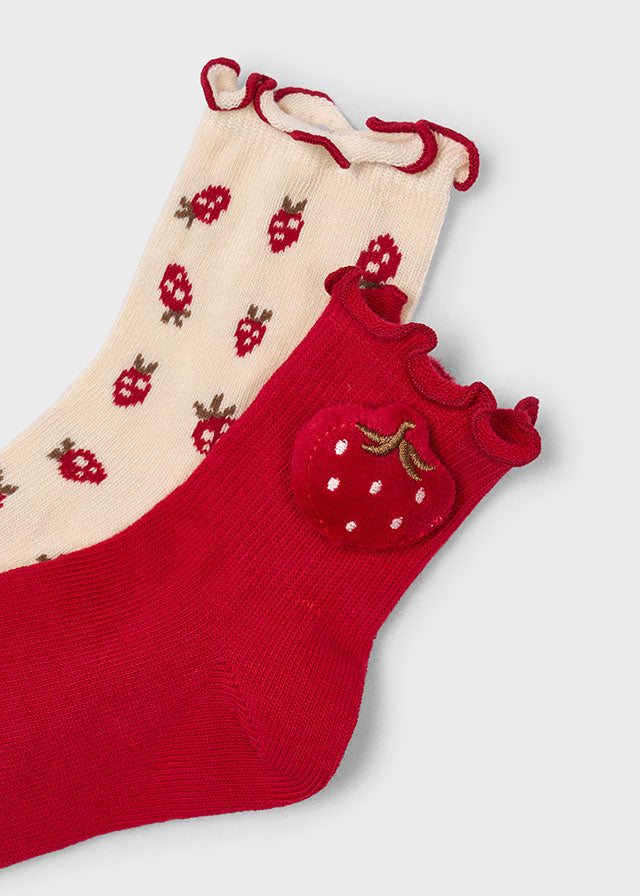 Mayoral "Socken Dppelpack" - Erdbeer Rot
