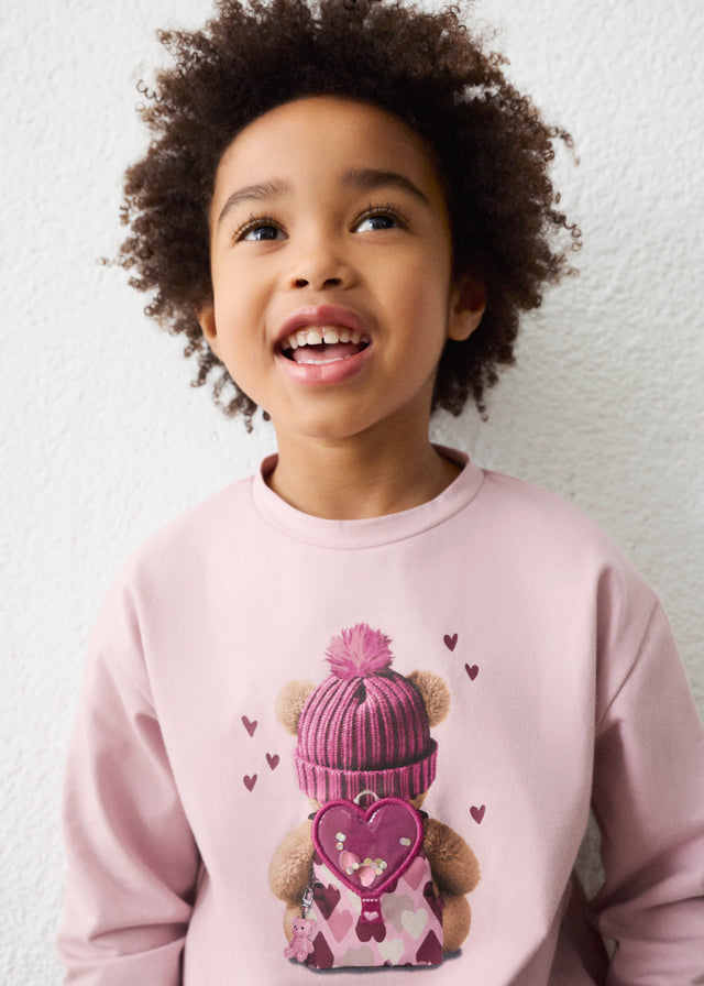 Mayoral Langarmshirt mit Druck - Malve