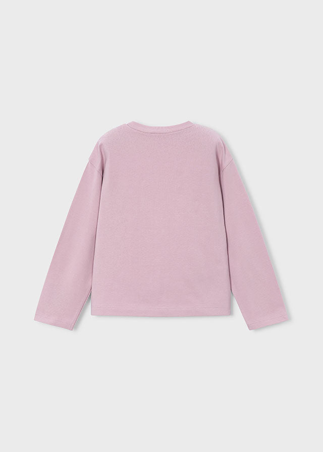 Mayoral Langarmshirt mit Druck - Malve