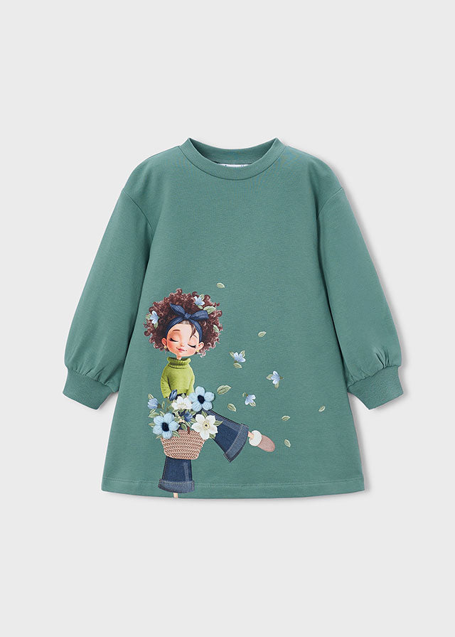 Mayoral Sweatshirt Kleid mit Druck - Laurel