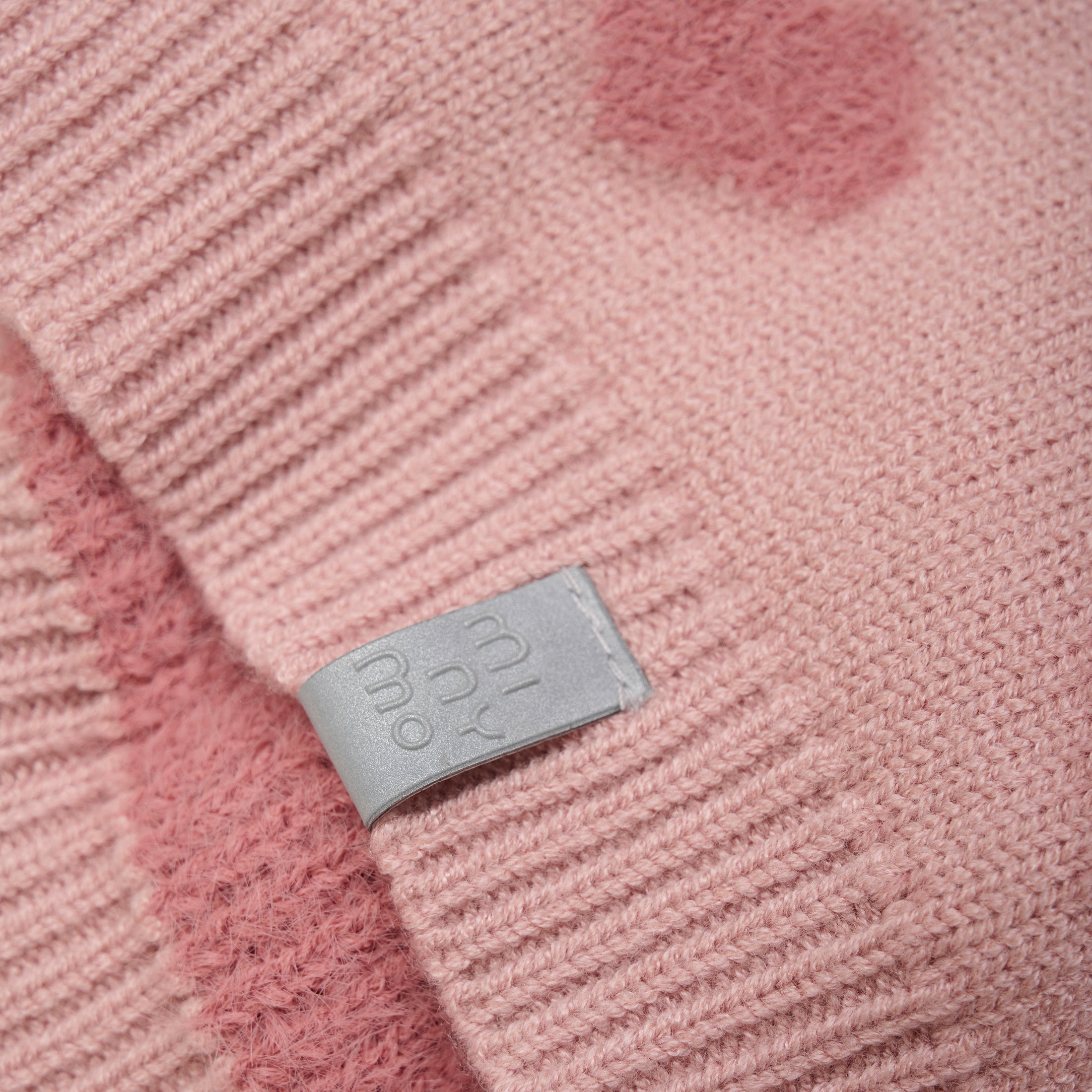 Minymo "Woll-Mütze" mit Herzchen und Plömmel - Misty Rose