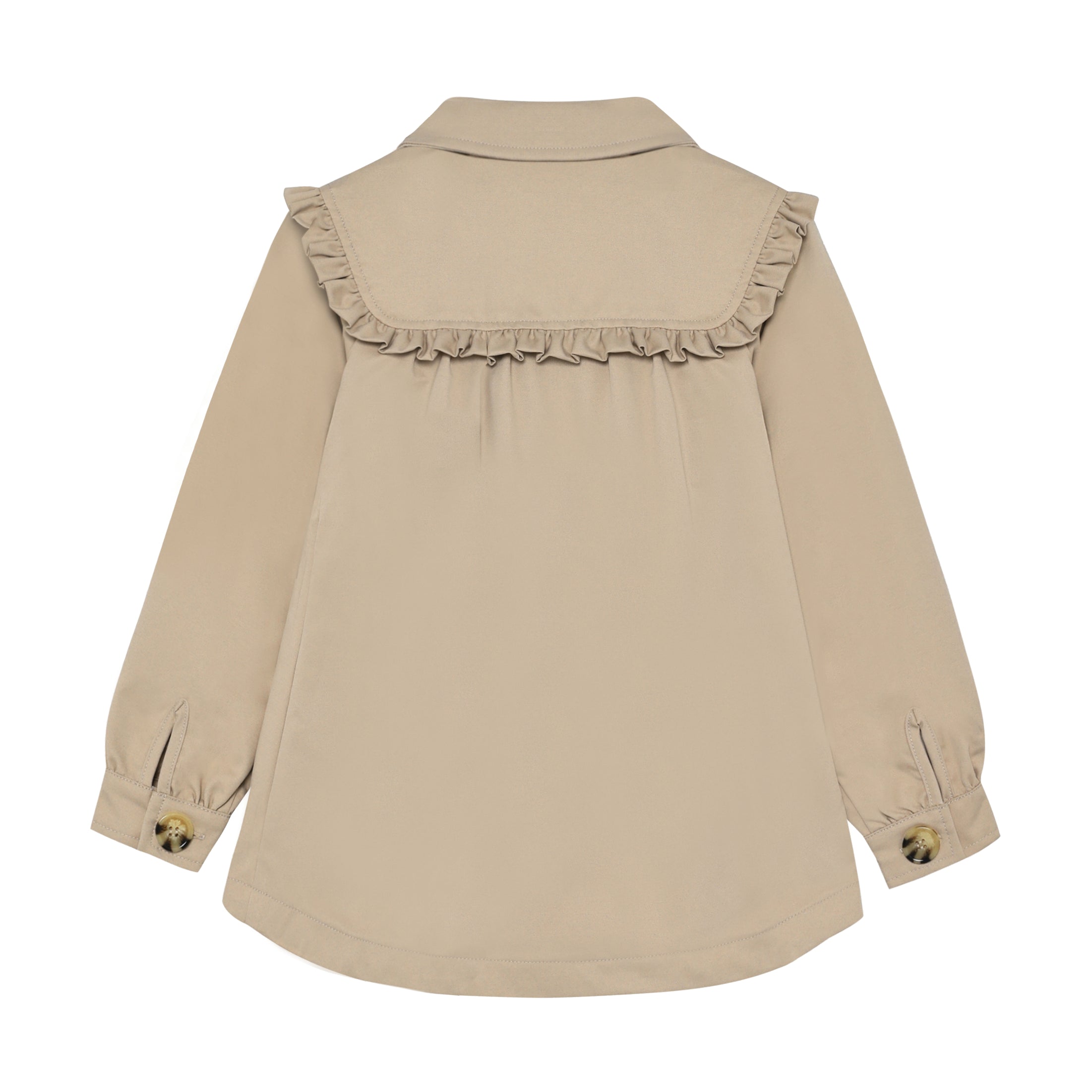 Minymo Trenchcoat mit Rüsche - Doeskin