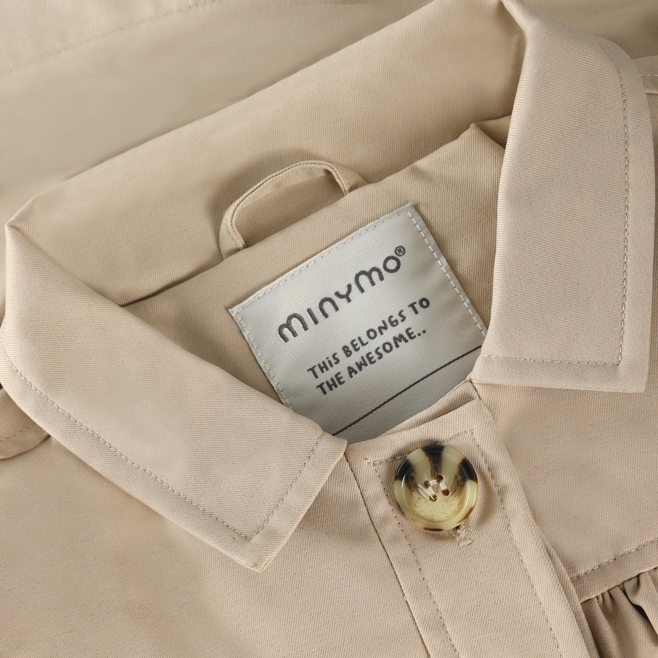 Minymo Trenchcoat mit Rüsche - Doeskin