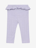 Bild in Galerie-Betrachter laden, En Fant Leggings mit Lochstickerei und Volant - Purple Heather
