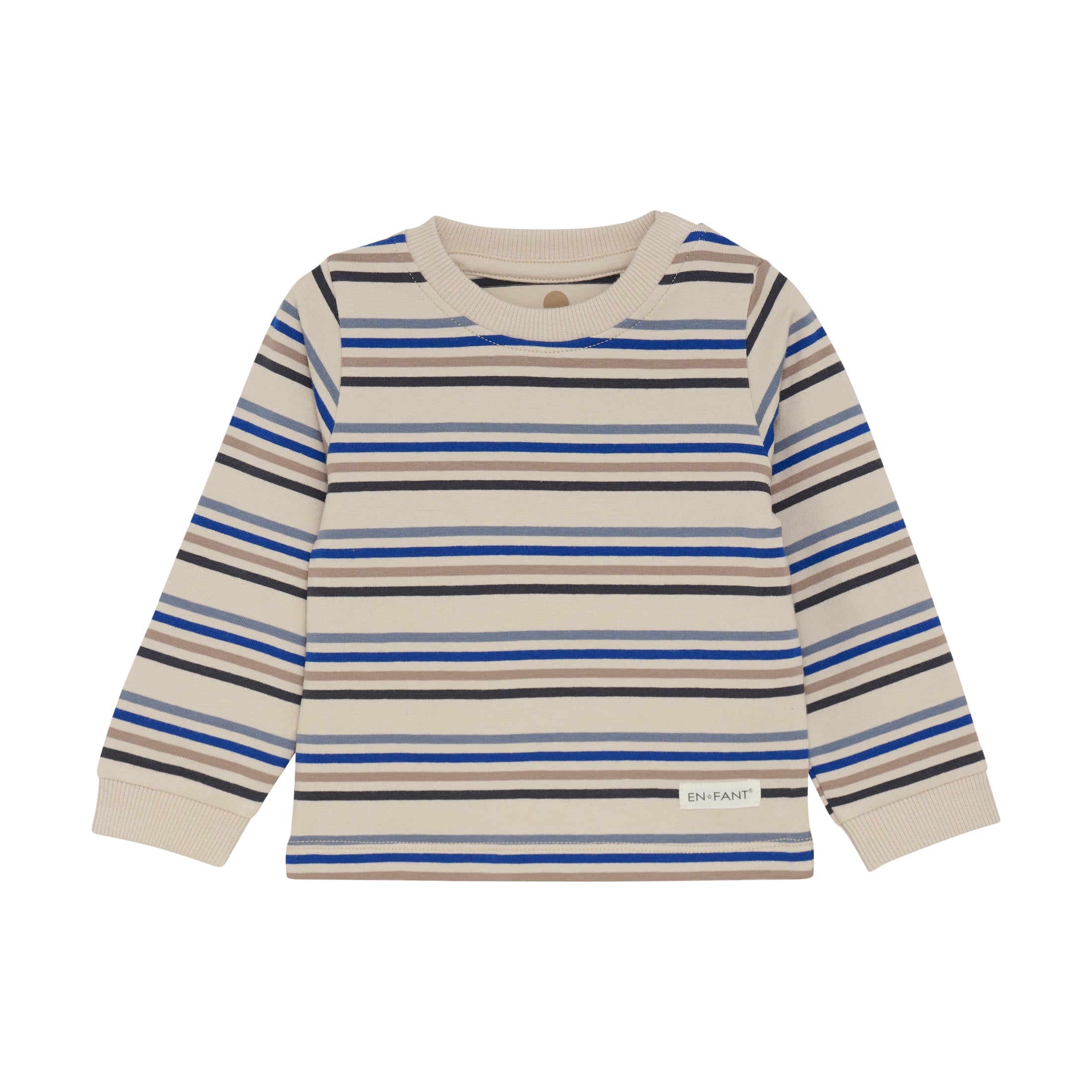 En Fant "T-Shirt langarm", gestreift - Flint Stone