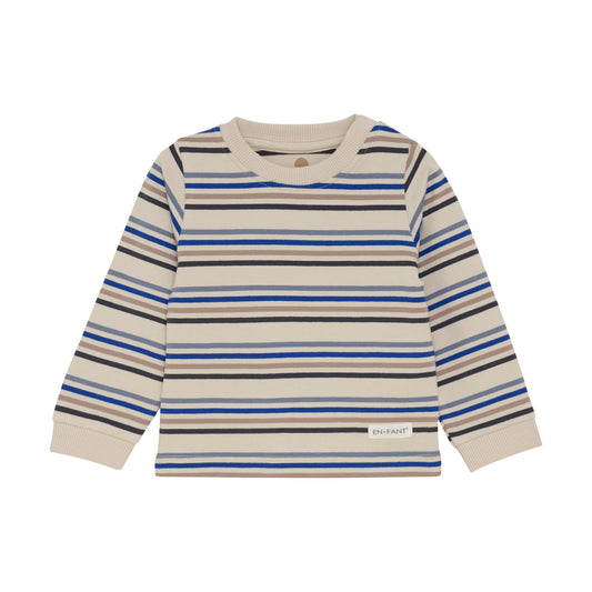 En Fant "T-Shirt langarm", gestreift - Flint Stone