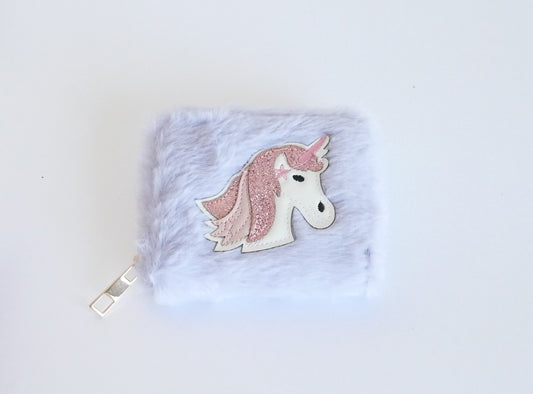 KisMe Geldbörse Plüsch mit Einhorn - Flieder