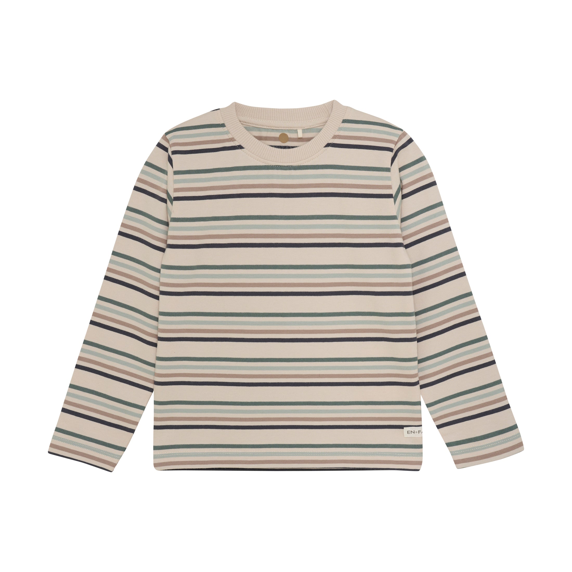 En Fant "T-Shirt langarm" gestreift - Balsam Green