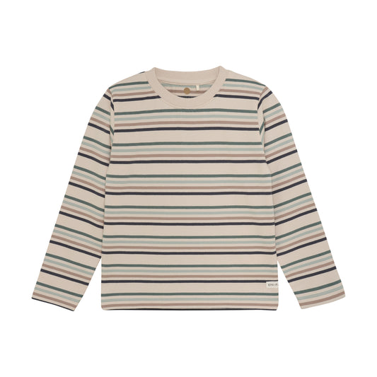 En Fant "T-Shirt langarm" gestreift - Balsam Green