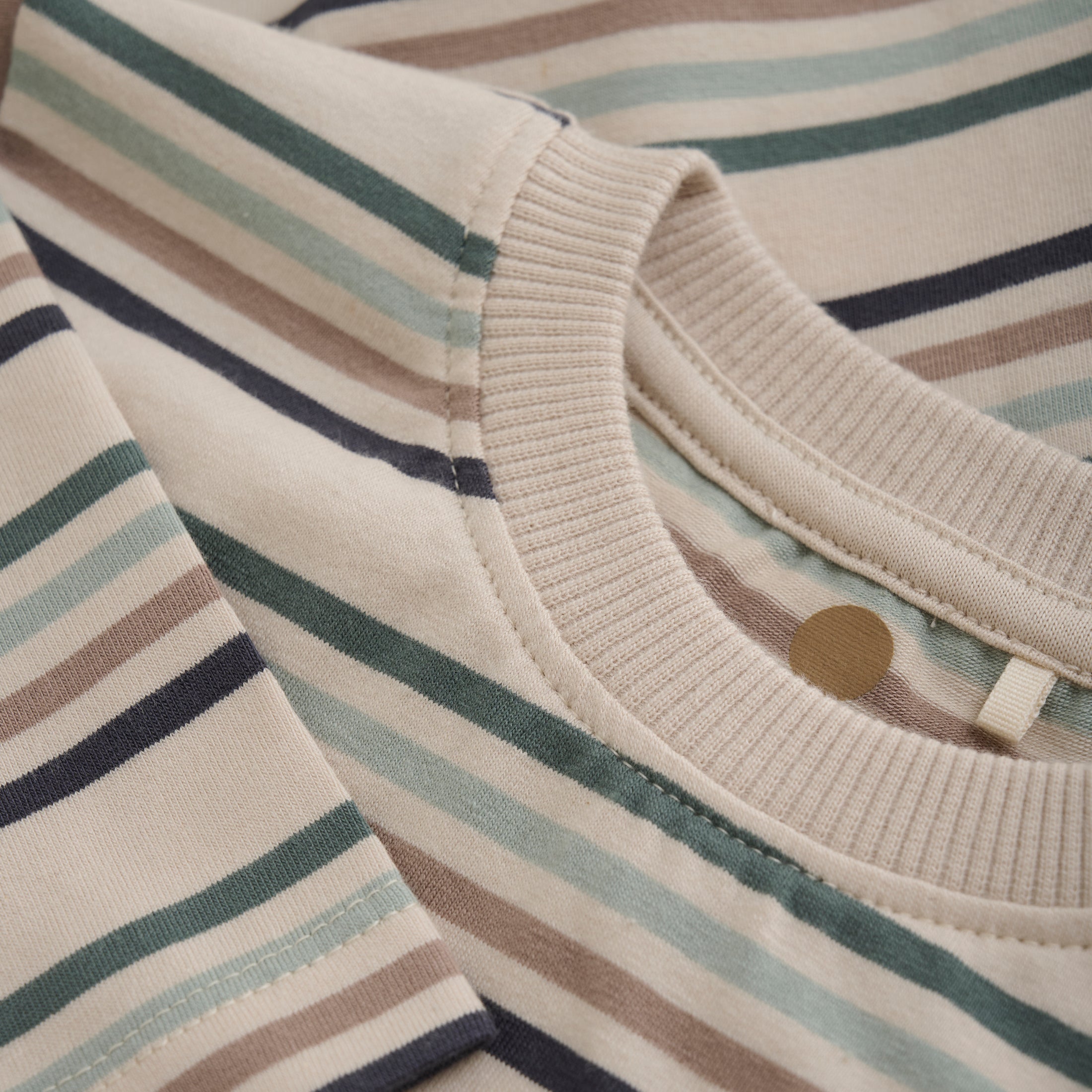 En Fant "T-Shirt langarm" gestreift - Balsam Green