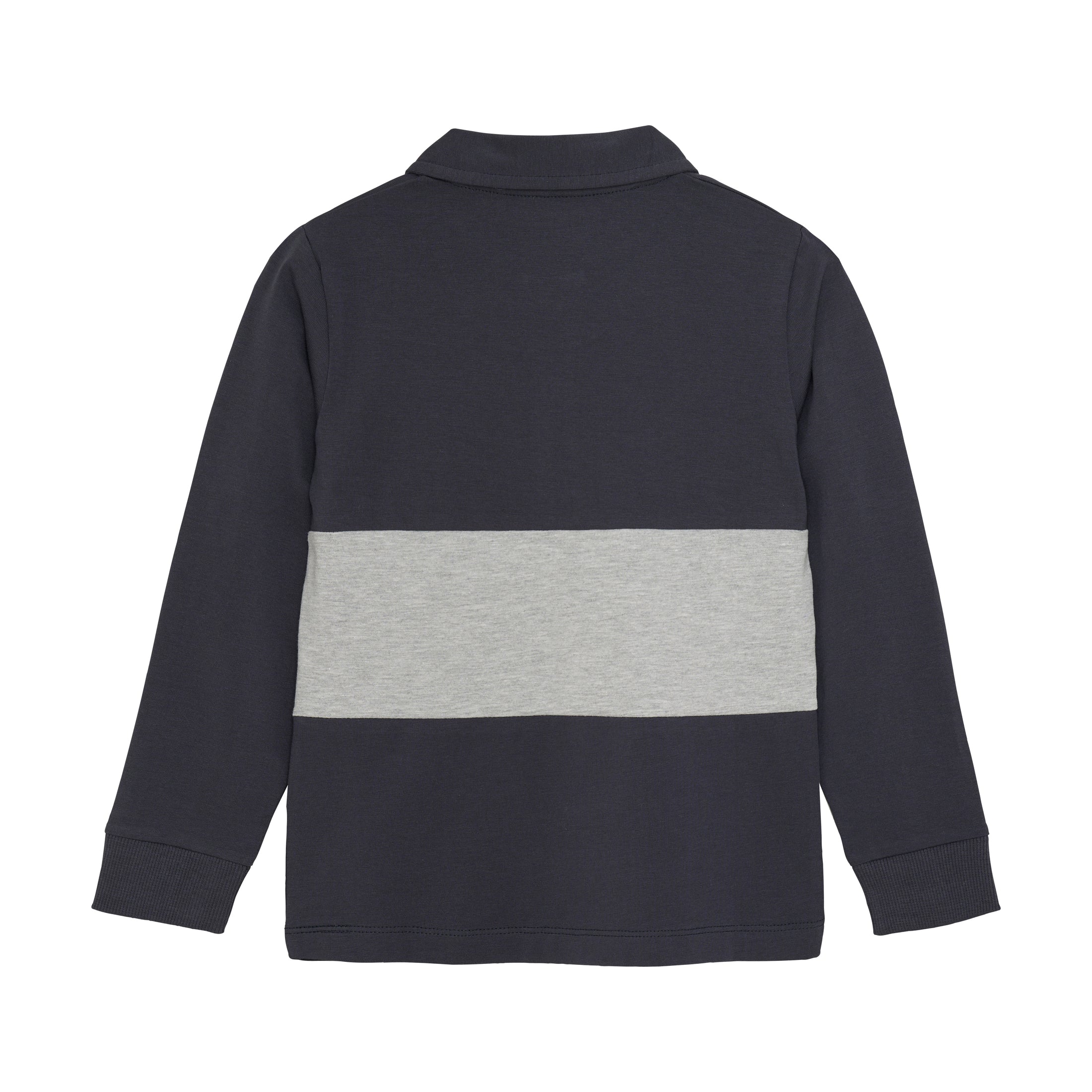 En Fant "Poloshirt" mit Blockstreifen - Ebony