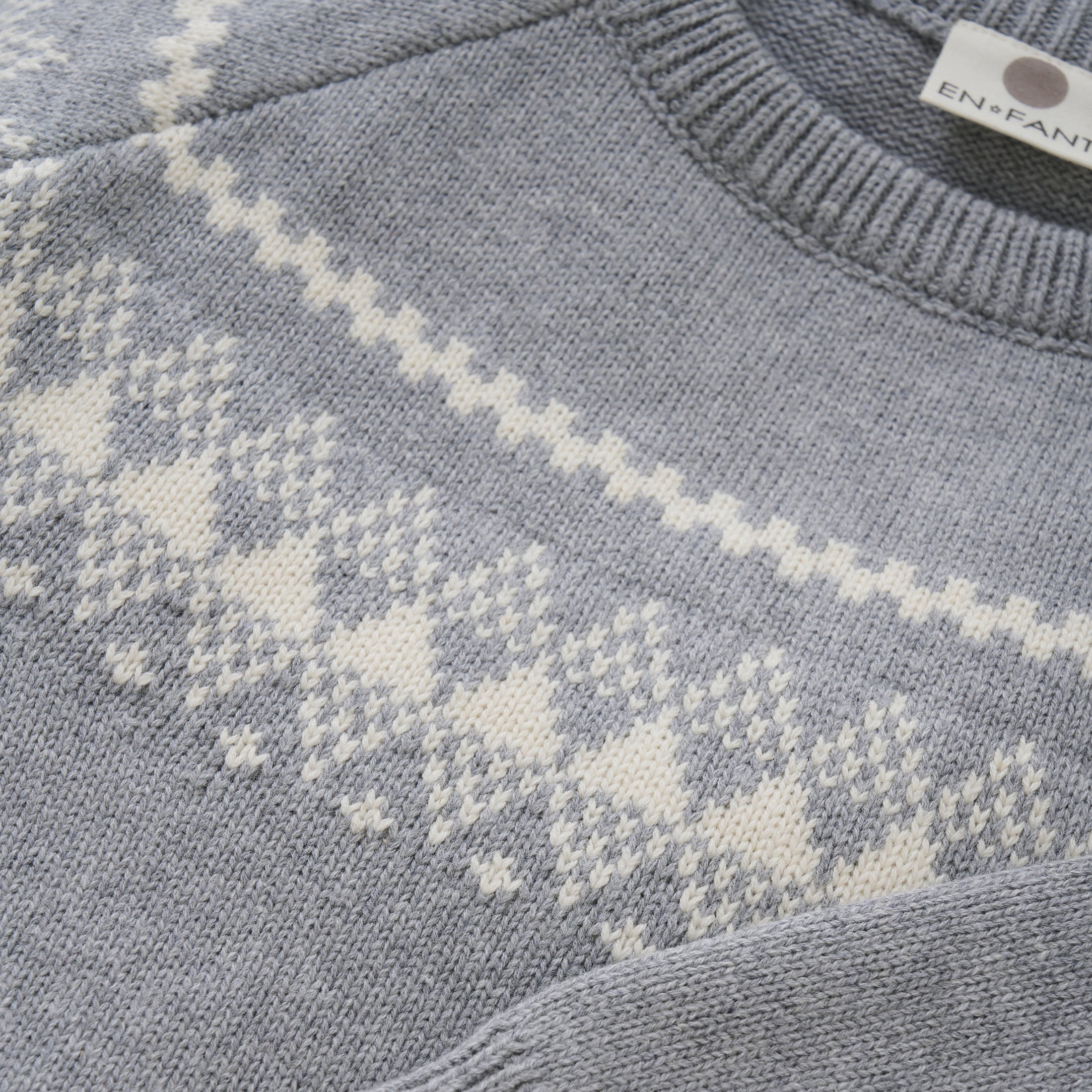 En Fant "Strickpullover" - Light Grey Melange