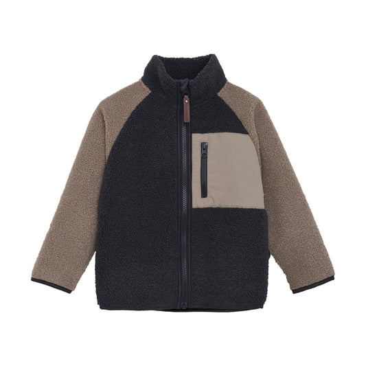 En Fant "Teddyjacke" mit Tasche - Ebony