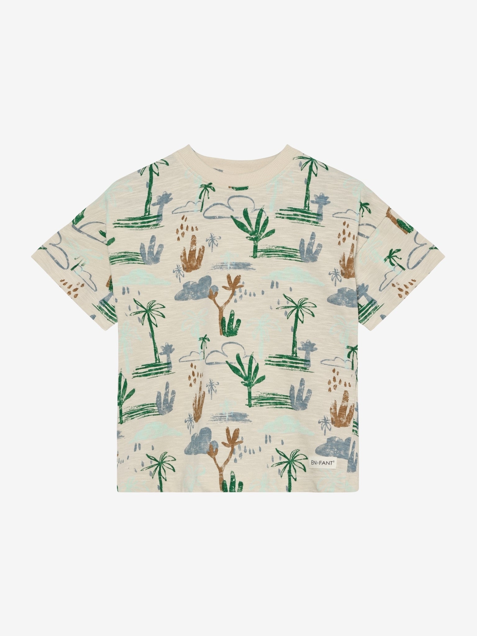 En Fant T-Shirt, allover Druck - Fog