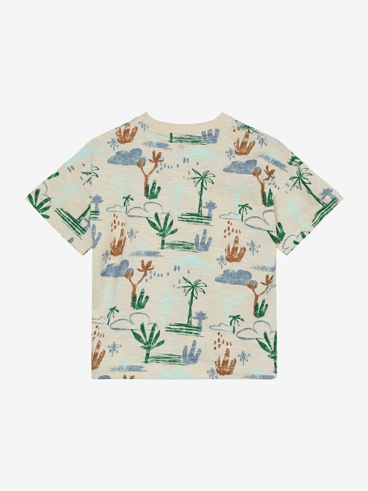 En Fant T-Shirt, allover Druck - Fog